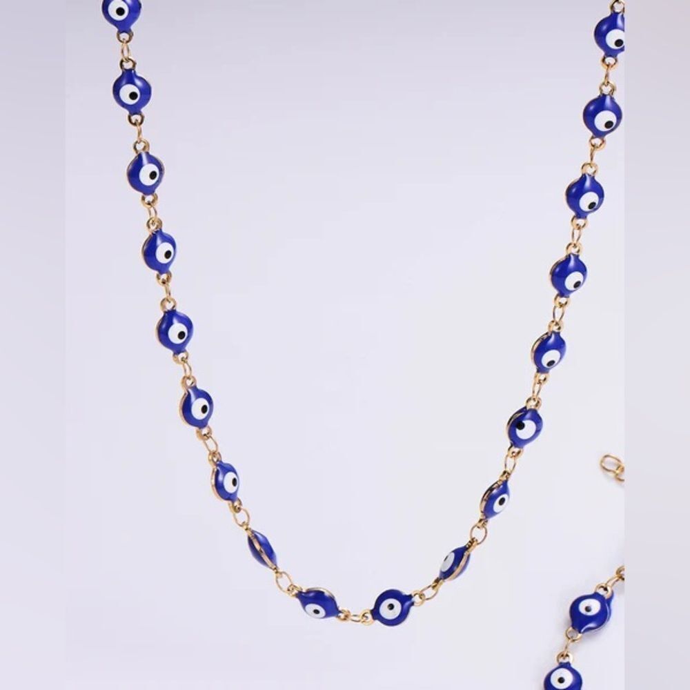 Blue Evil Eye Necklace #2222
